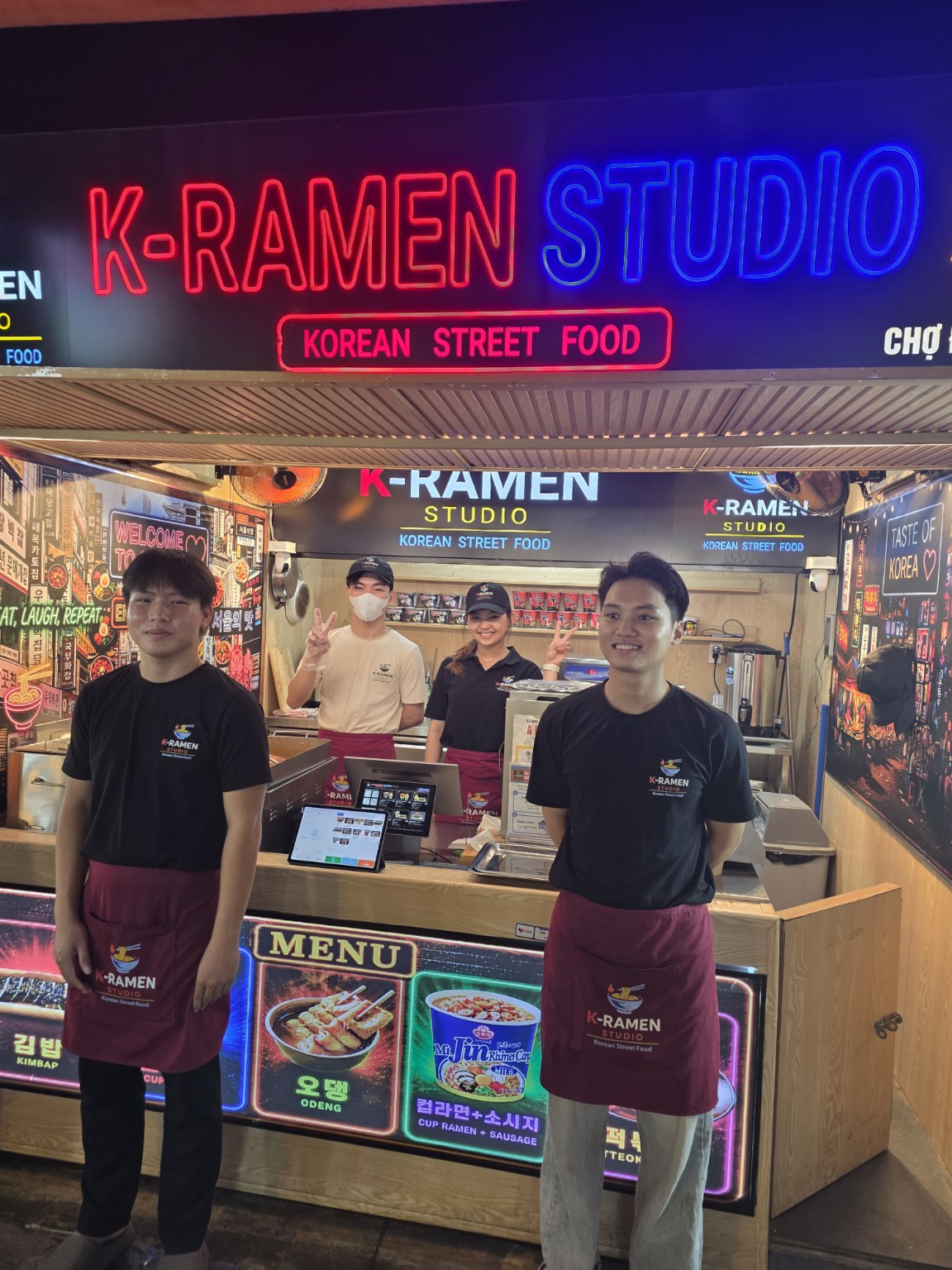 K-Ramen Studio night market team at the store