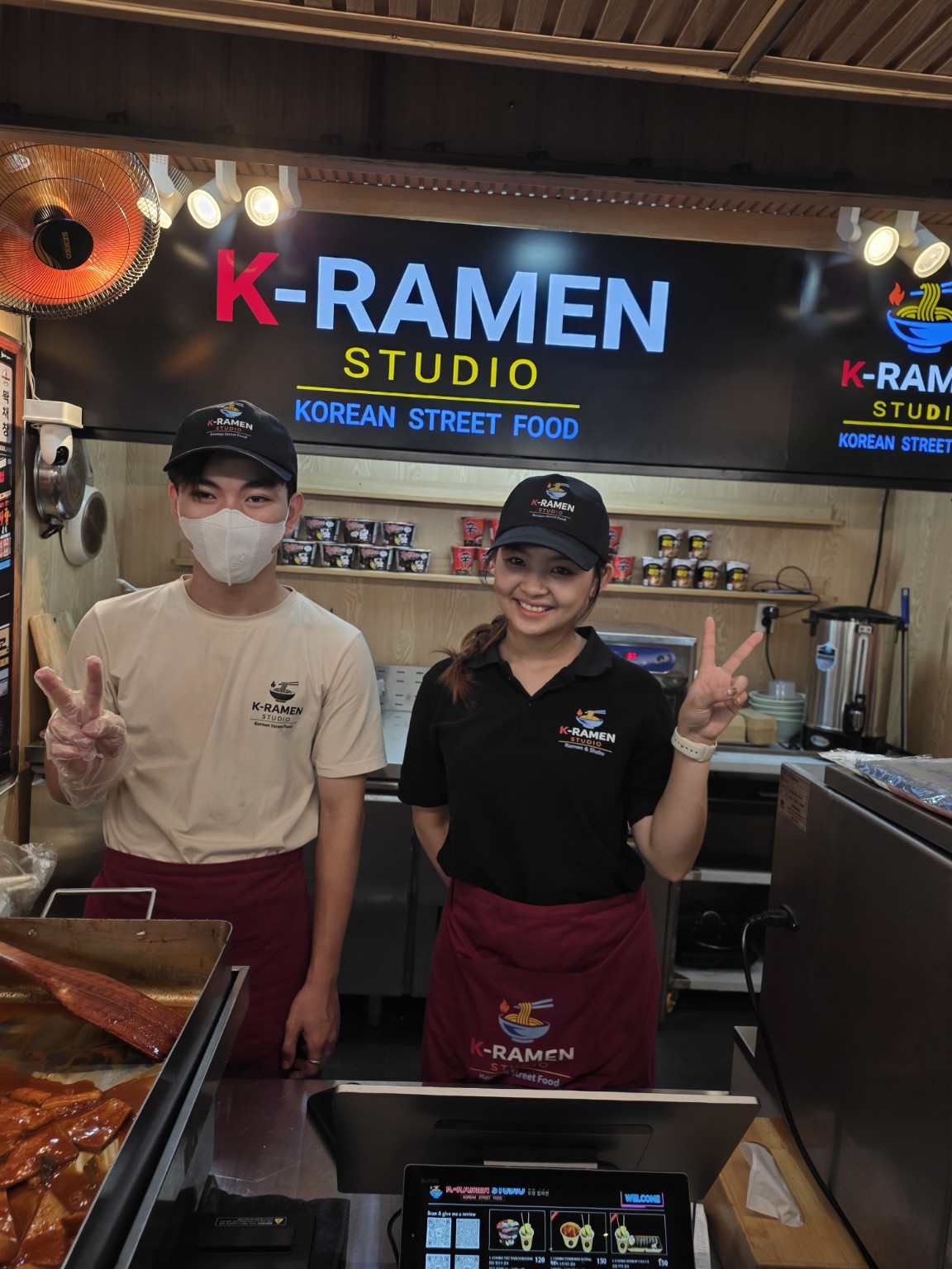 K-Ramen Studio team at the Son Tra counter